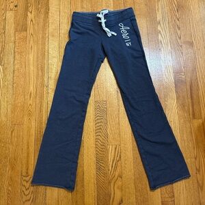 Aeropostale Navy Wide-Leg Lounge Pants with Drawstring
